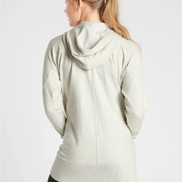 Athleta Women's Triumph Gray Long Zip-Up Jacket size Small.  NWOT. - Picture 2 of 13